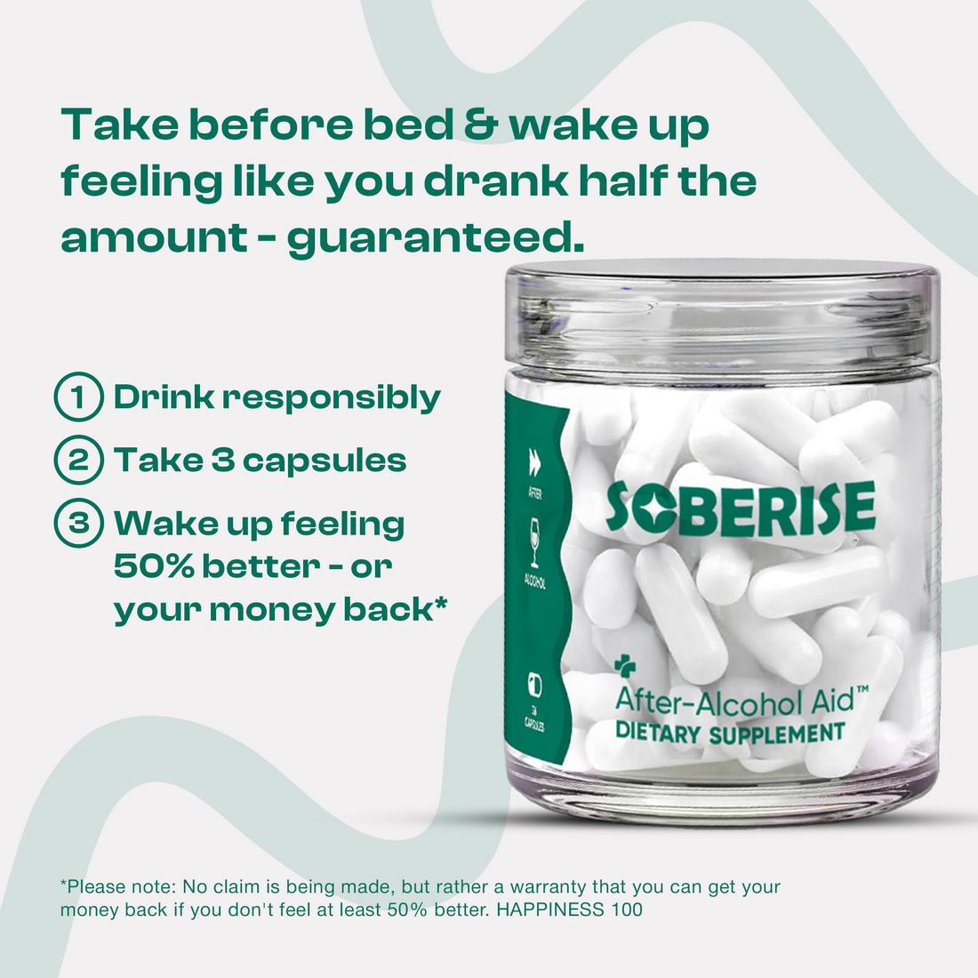 Soberise Restore | L-Cysteine Supplement | 12 Doses | 36 Capsules | Detox, Recovery & Liver Support